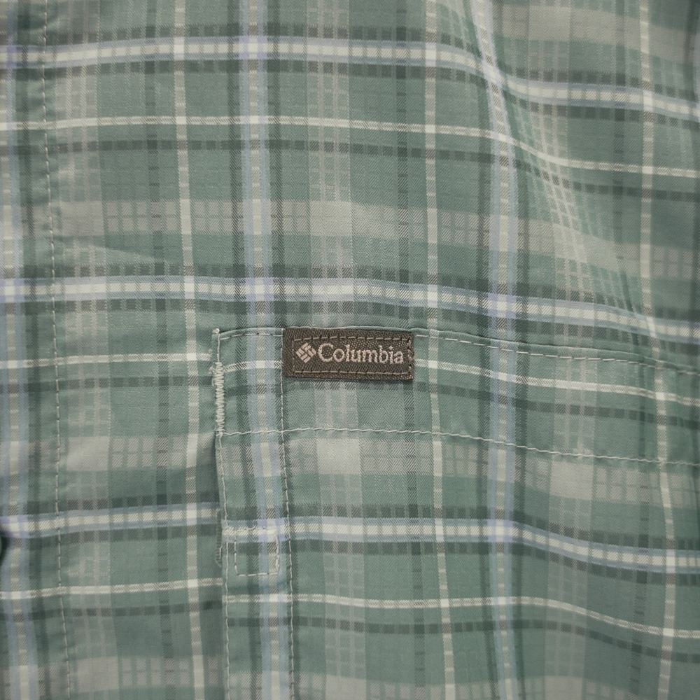 Columbia Silver Ridge Plaid Long Sleeve Shirt Blue Green XL UPF 40 AM3599 - Picture 3 of 14